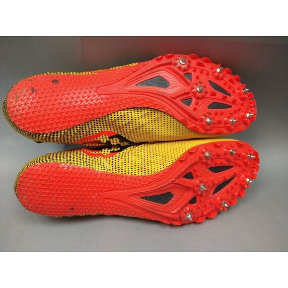 Saucony Spitfire 5 Men’s 8.5 Yellow Red S29055-16 Track And Field Spiked Cleats - Picture 6 of 11